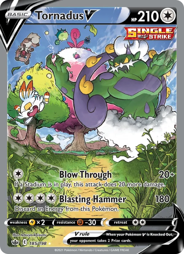 Tornadus V 185 – Ultra Rare – Chilling Reign (EN)