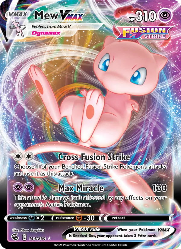 Mew VMAX 114 – Holo Rare VMAX – Fusion Strike (EN)
