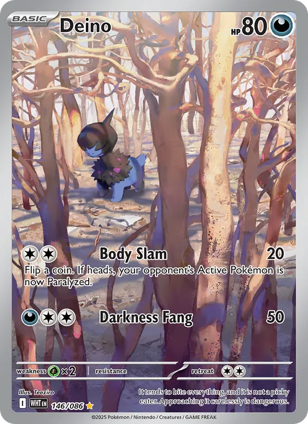 Deino 146 – Illustration rare – White Flare (EN)